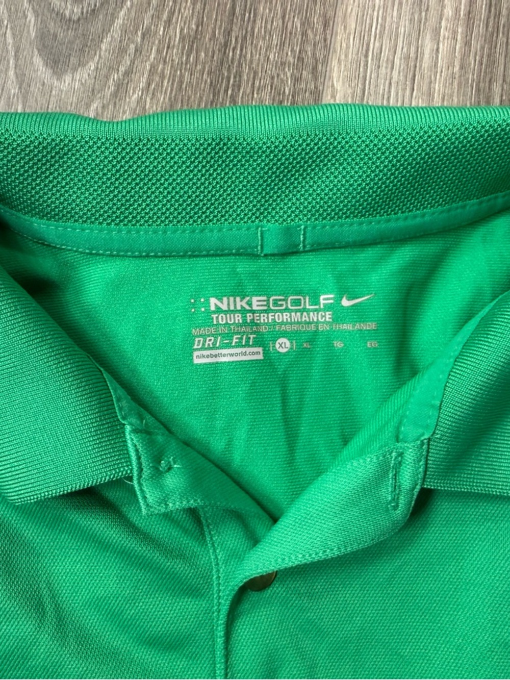 Nike Golf Green Polo & Navy/Green Stripe Polo Set Short Sleeve XL Dri Fit - Picture 3 of 11